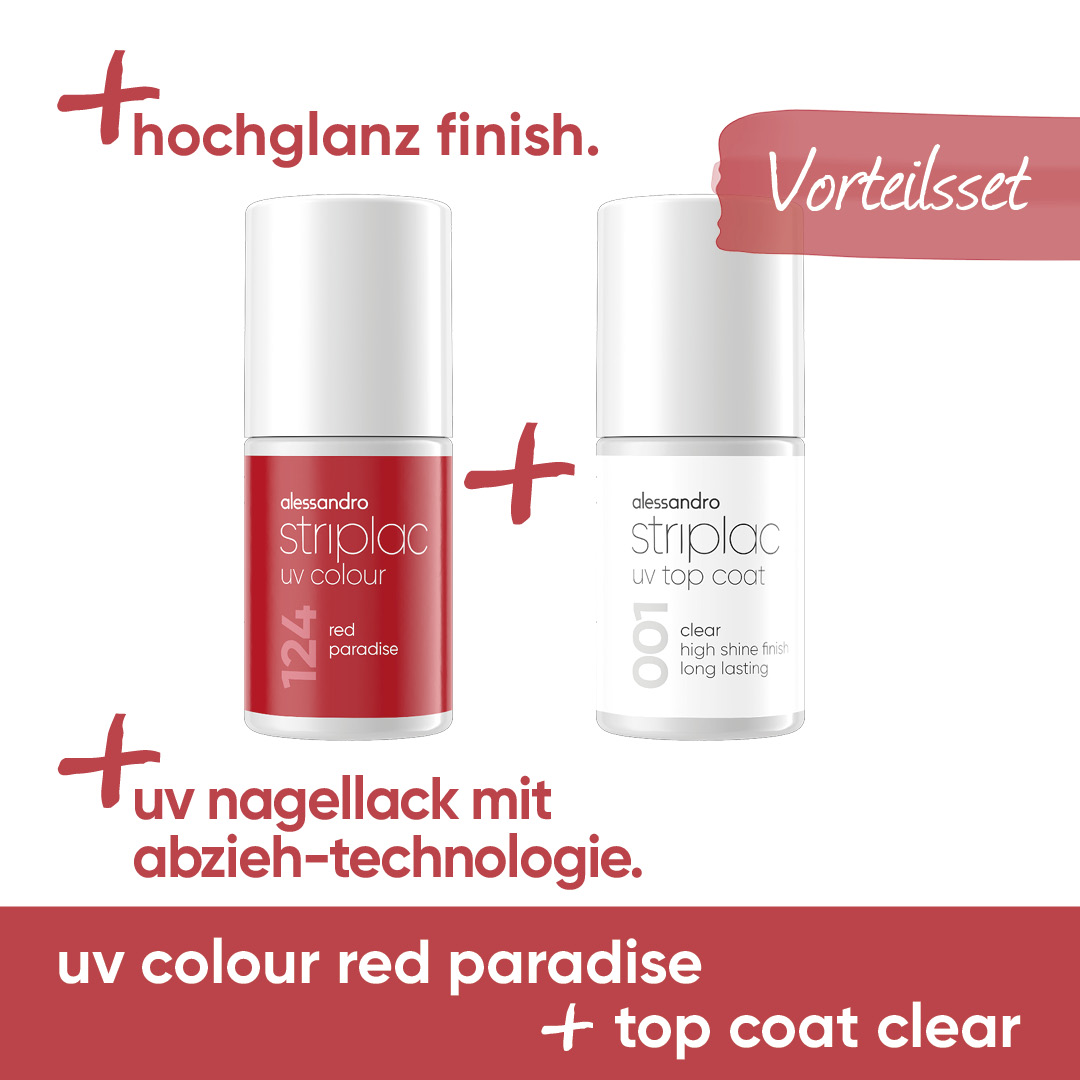 Striplac Red Paradise & Top Coat Bundle